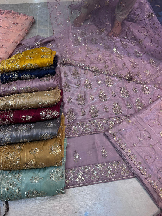 Luxury Embroidered Silk