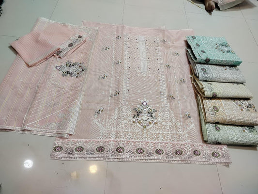 ✨ Luxury Caddi Net Embroidered Suit | 50% OFF | Free Delivery All Over Pakistan