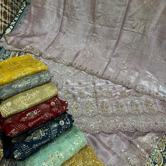 Luxury Embroidered Silk Suit